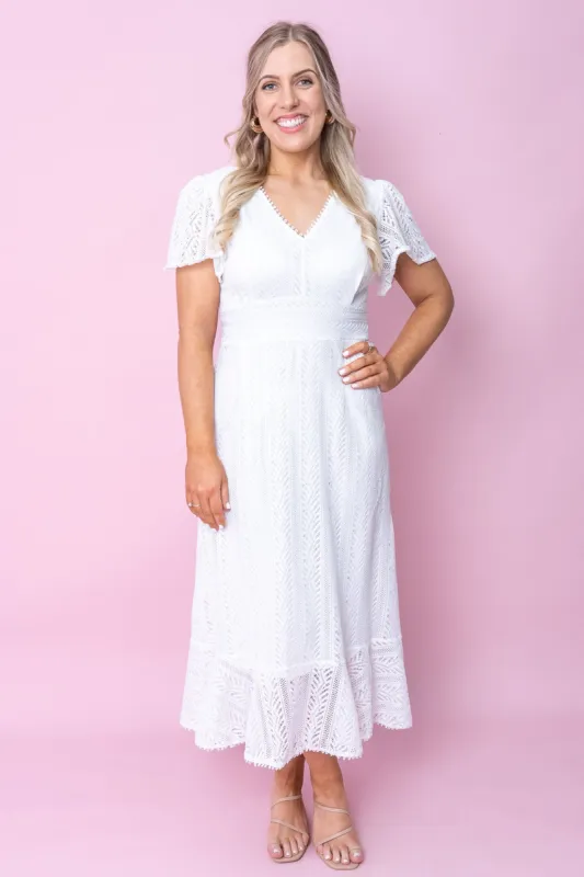 Joella Dress in White sold by Always Alice