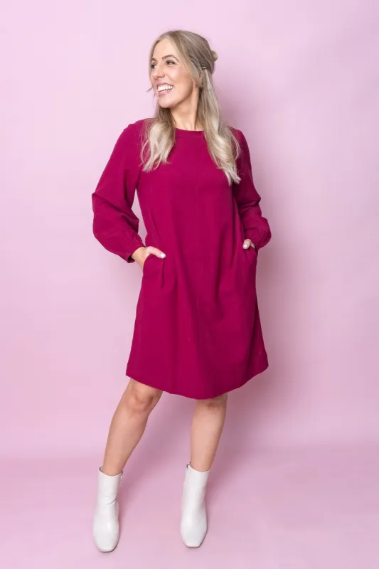 Ingrid Dress in Wine sold by Always Alice