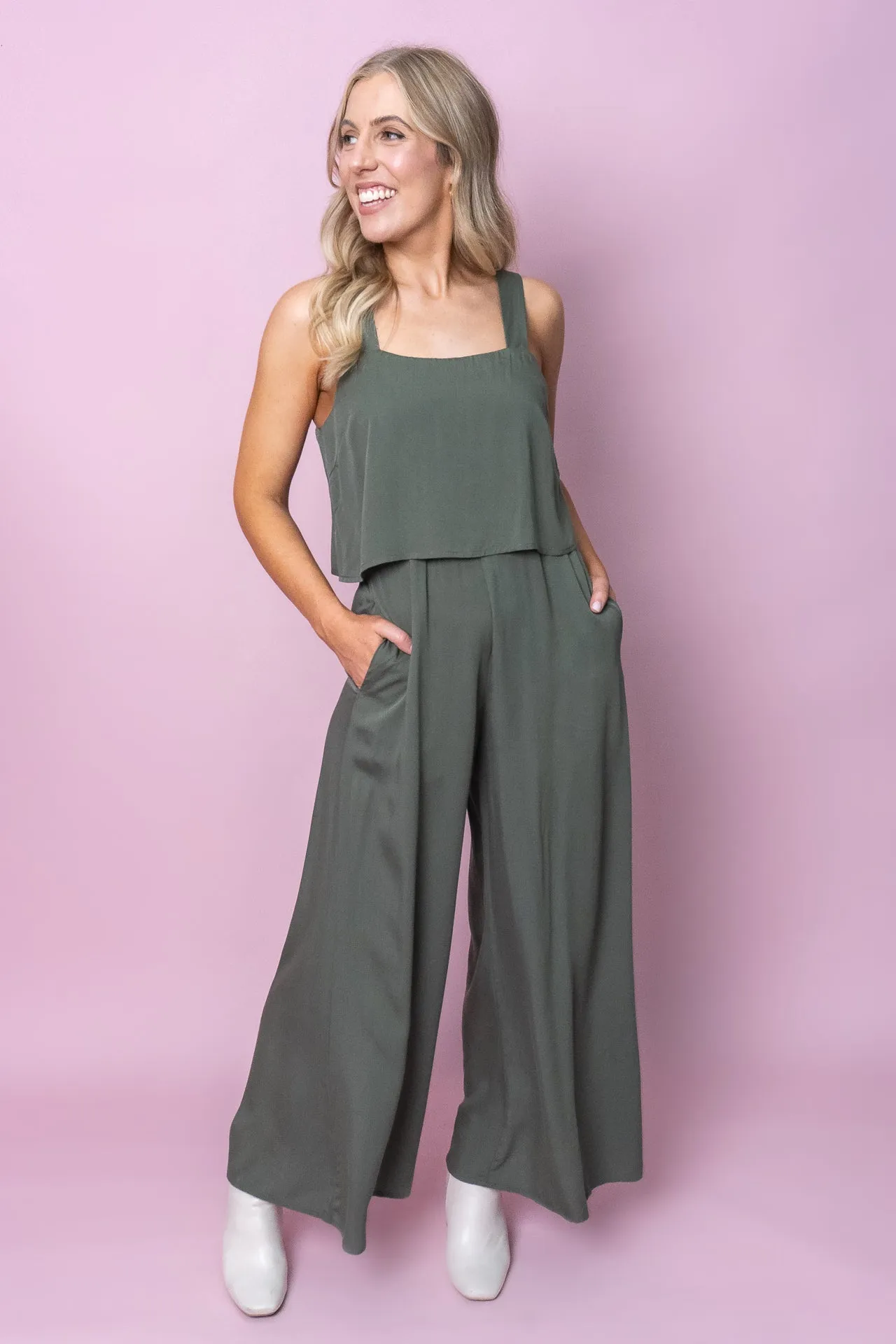 Asher Jumpsuit in Forest Green - Final Sale sold by Always Alice product image thumbnail 2