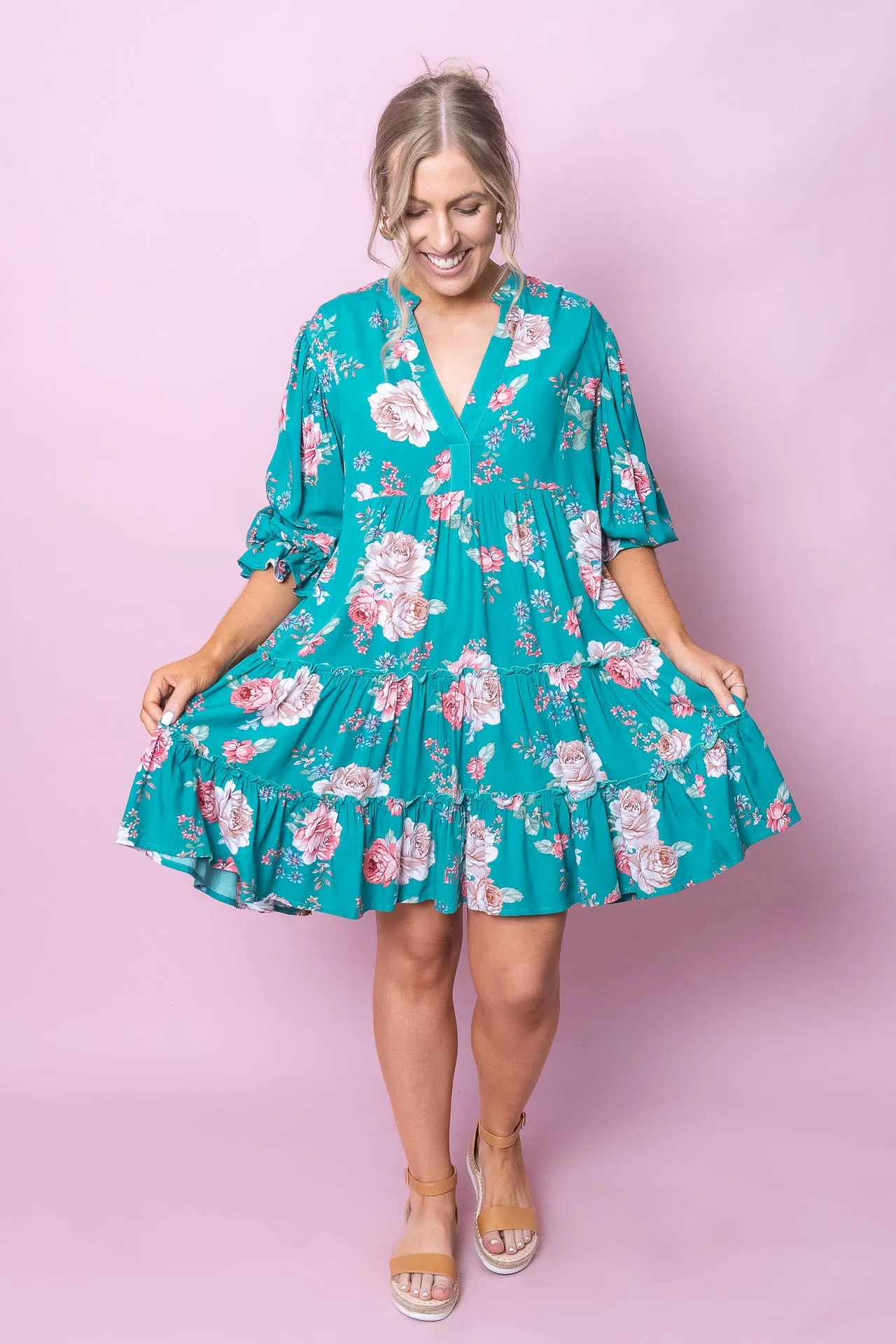 Adelina Dress in Emerald sold by Always Alice product image thumbnail 2