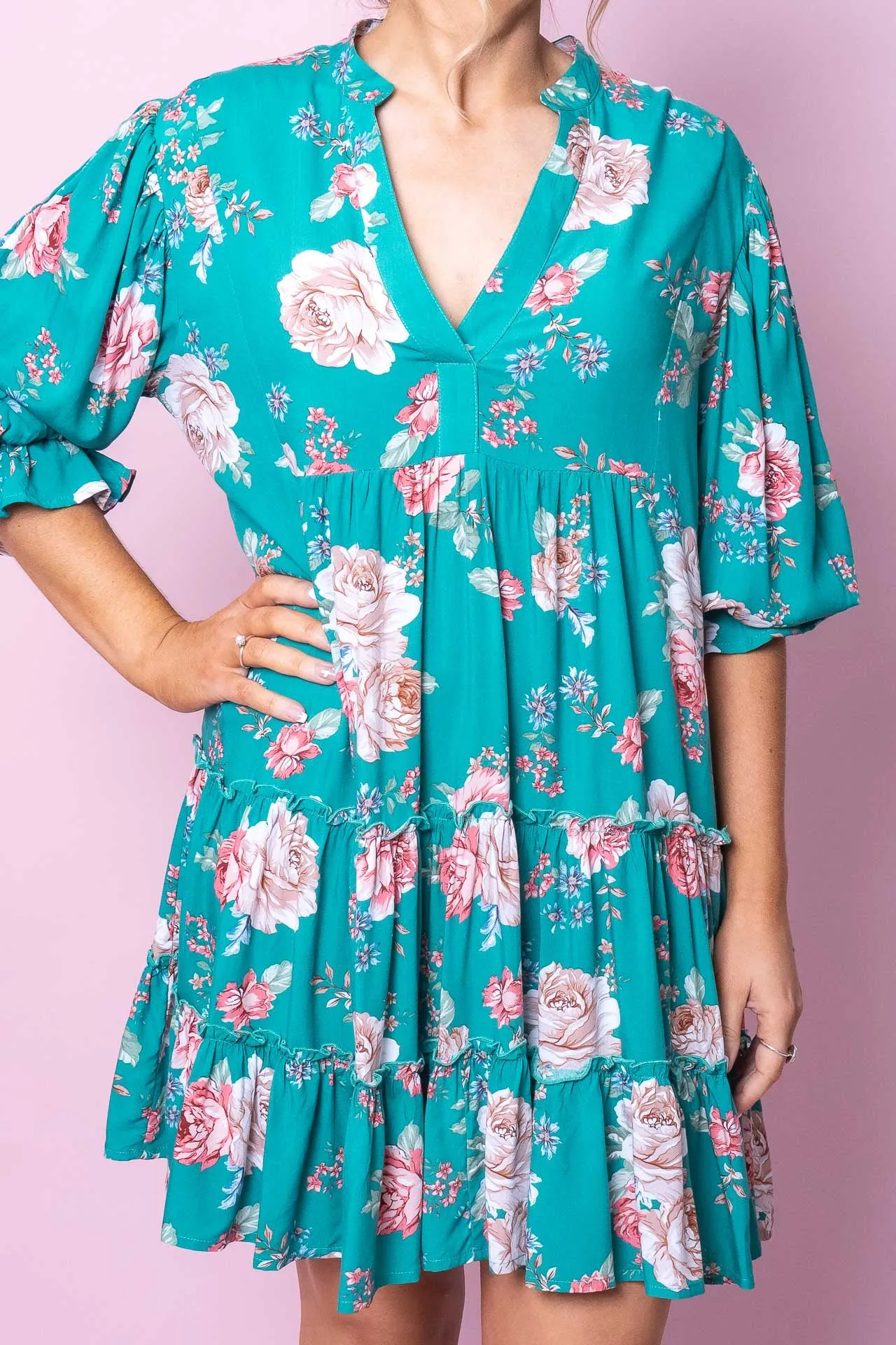 Adelina Dress in Emerald sold by Always Alice product image thumbnail 3