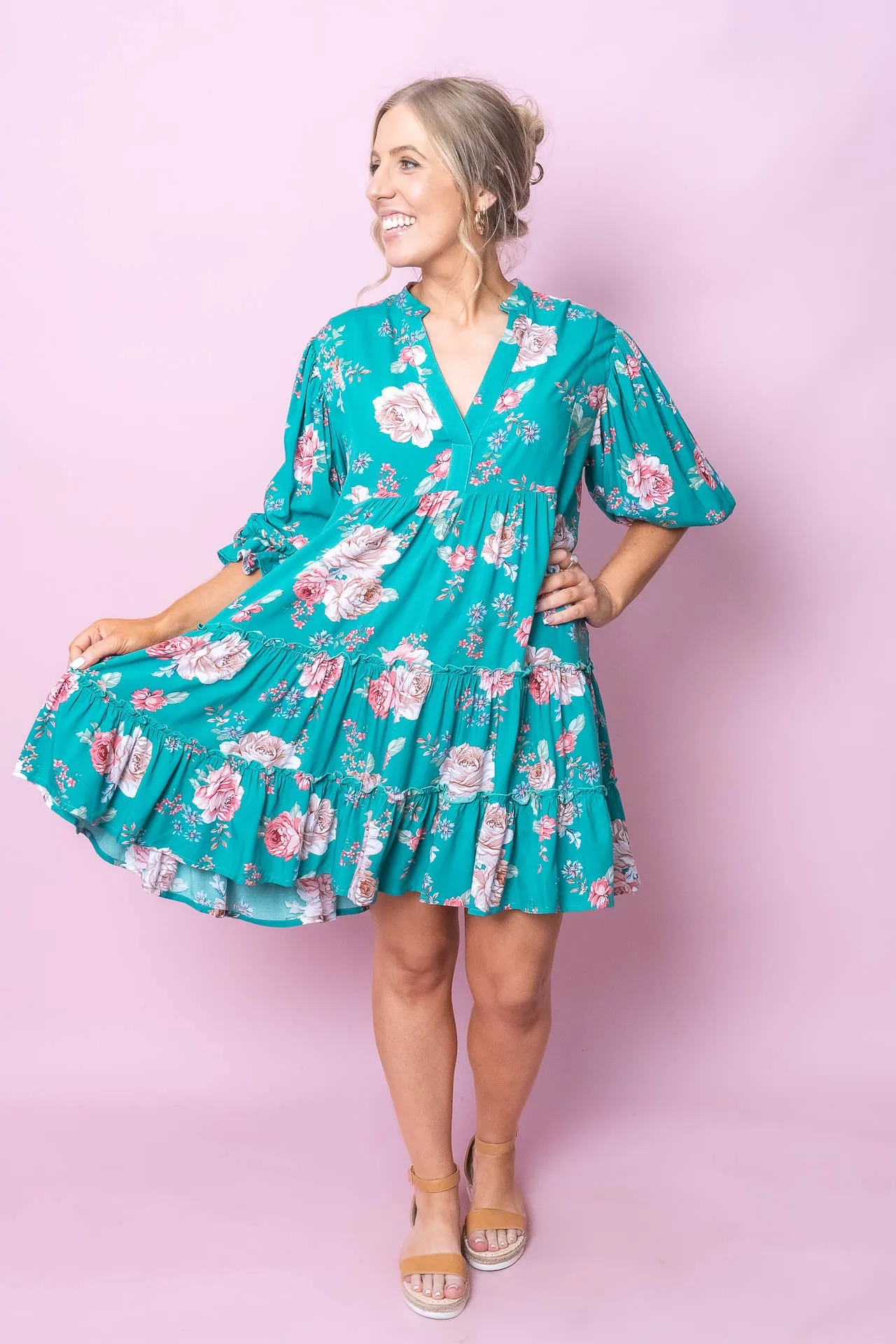 Adelina Dress in Emerald sold by Always Alice product image thumbnail 4