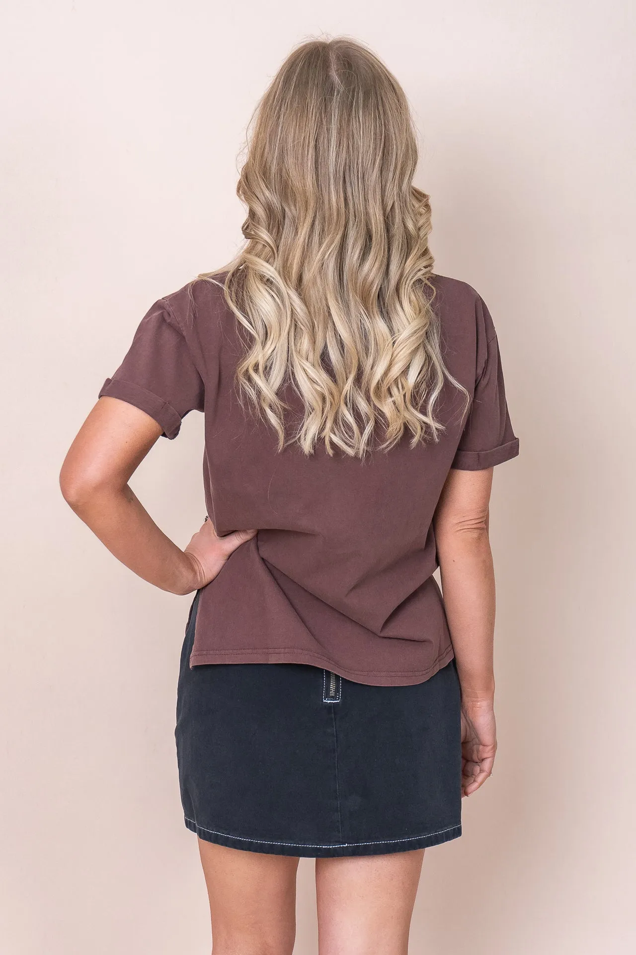 AAE Washed Tee in Brown - All About Eve sold by Always Alice product image thumbnail 5