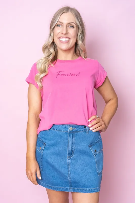 Signature Tee in Bright Pink - Foxwood sold by Always Alice