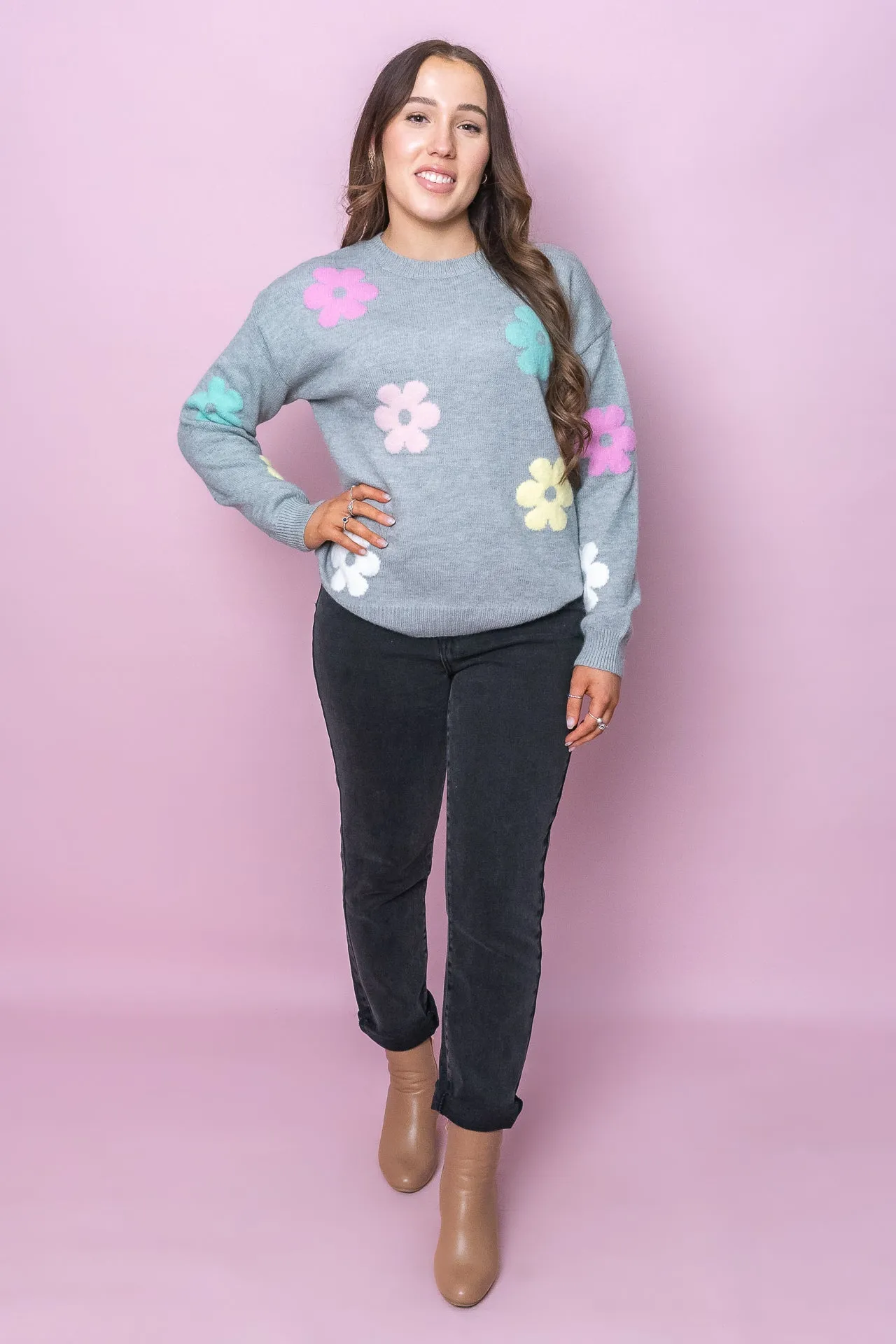 Sallie Knit Jumper in Grey sold by Always Alice product image thumbnail 3