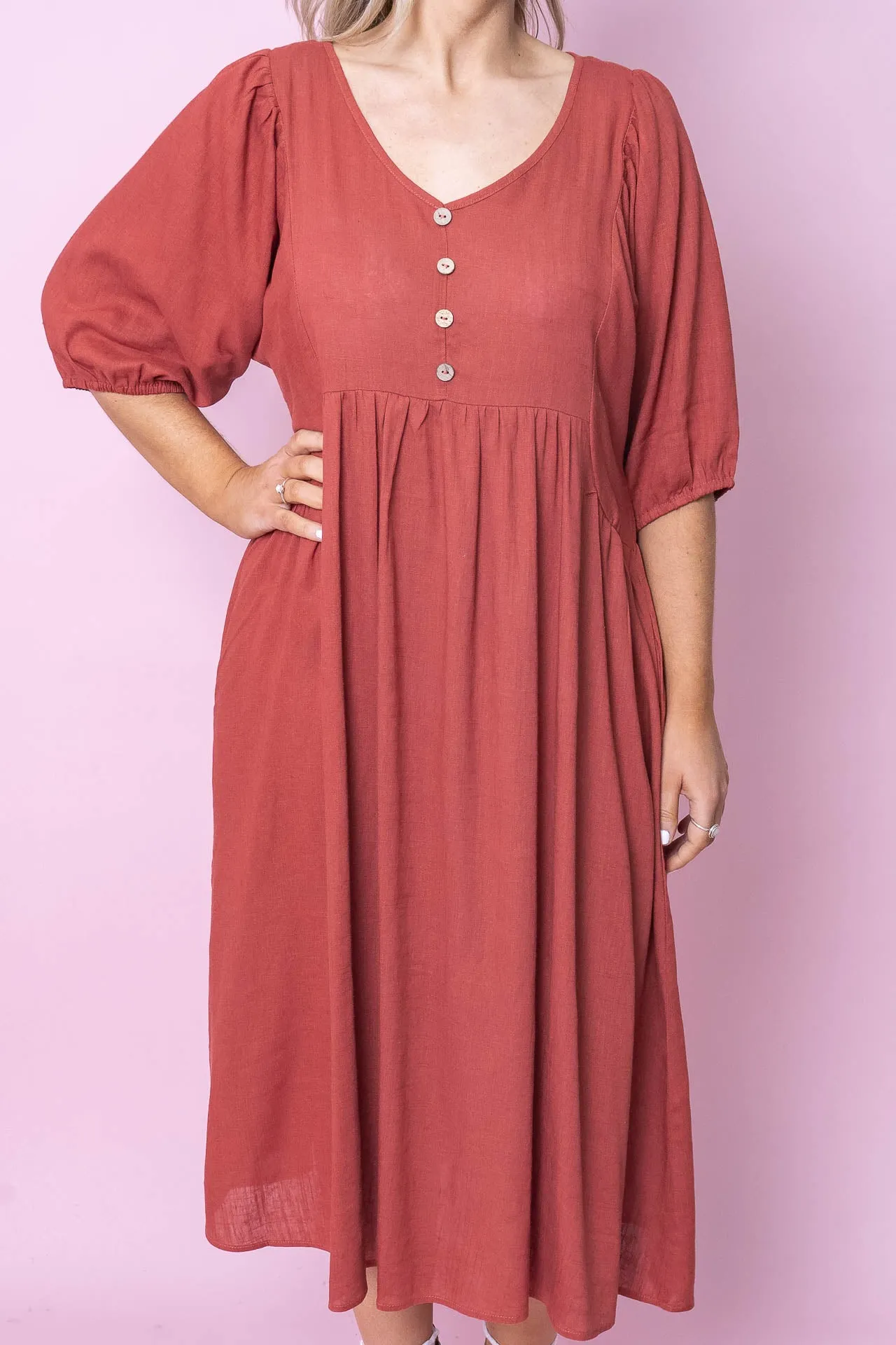 Emery Midi Dress in Rust sold by Always Alice product image thumbnail 3