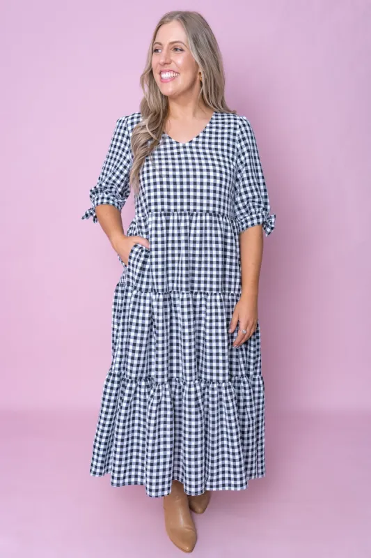 Romy Midi Dress in Black sold by Always Alice