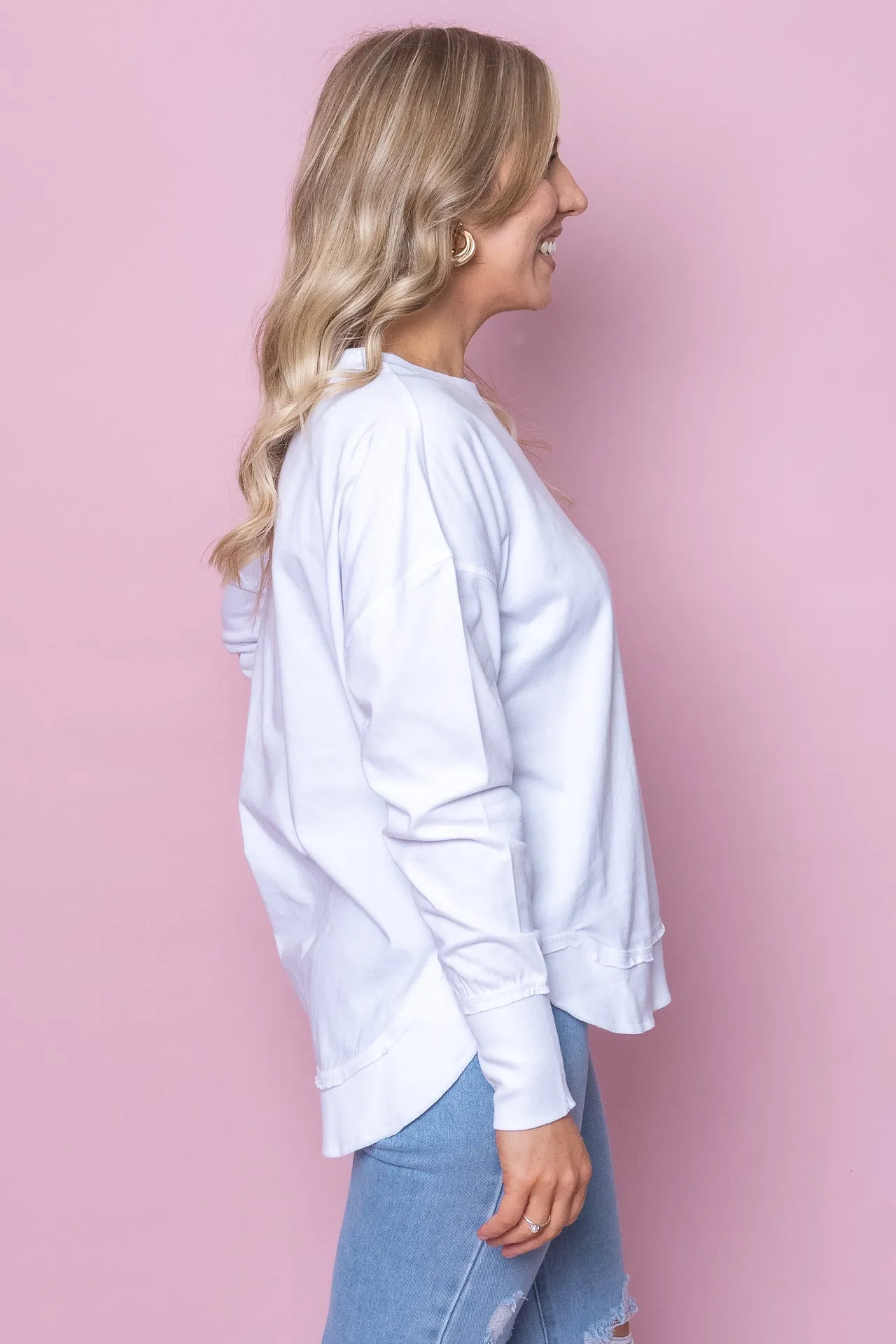 Farrah Long Sleeve Top in White - Foxwood sold by Always Alice product image thumbnail 4