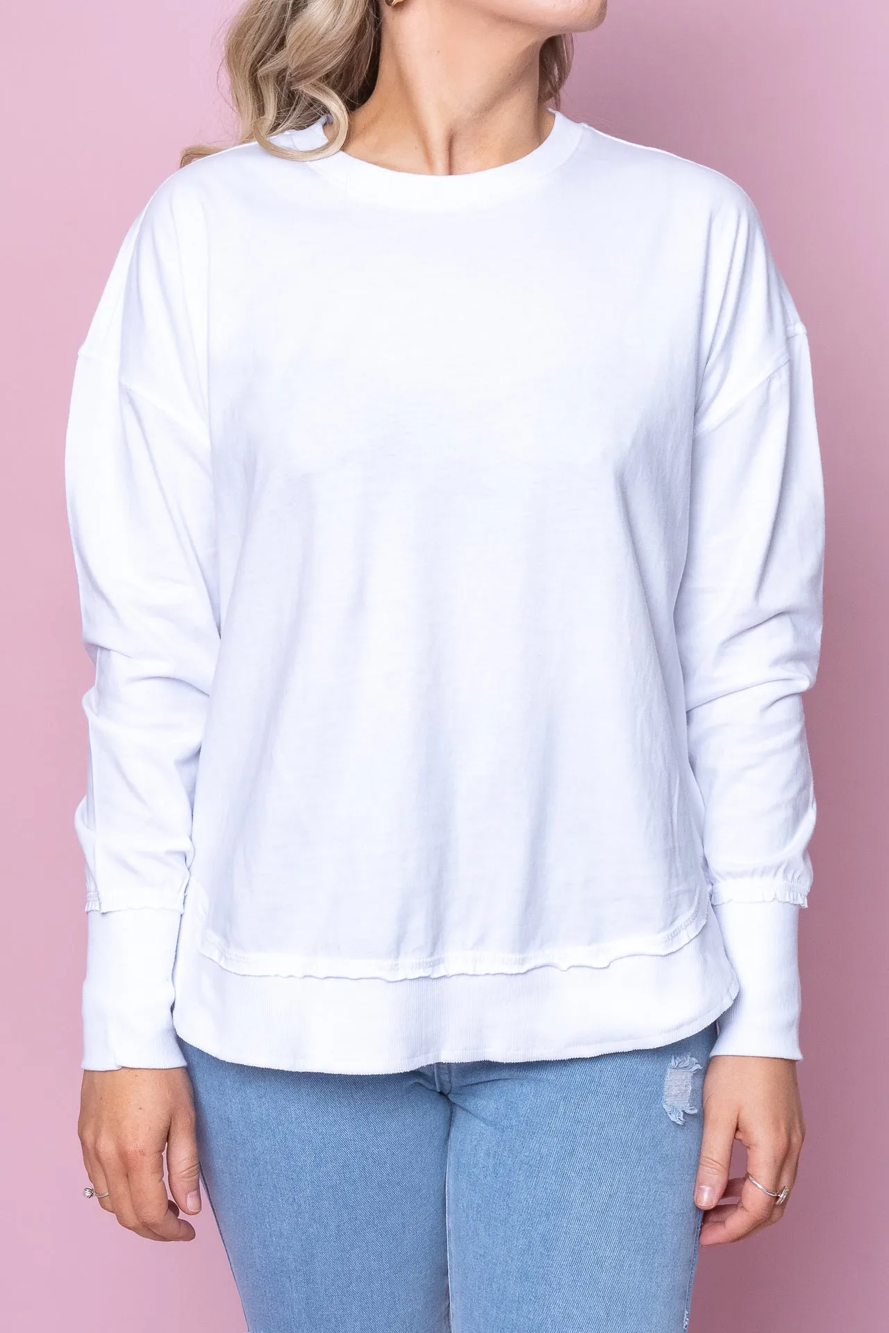 Farrah Long Sleeve Top in White - Foxwood sold by Always Alice product image thumbnail 3