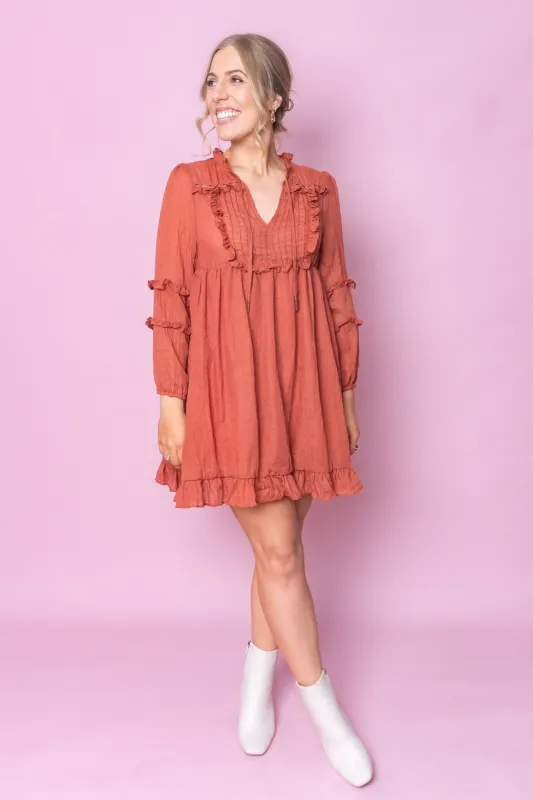 Vivienne Dress in Rust sold by Always Alice