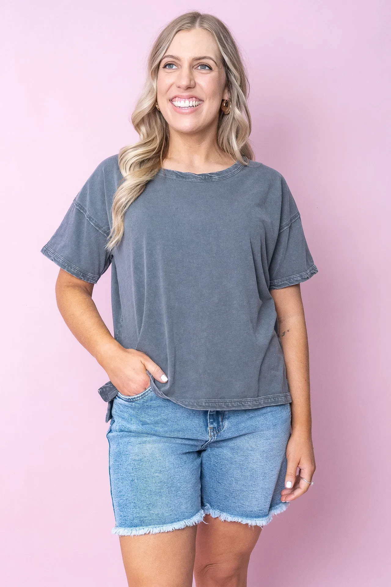 Marley Tee in Washed Black - Foxwood sold by Always Alice product image thumbnail 2