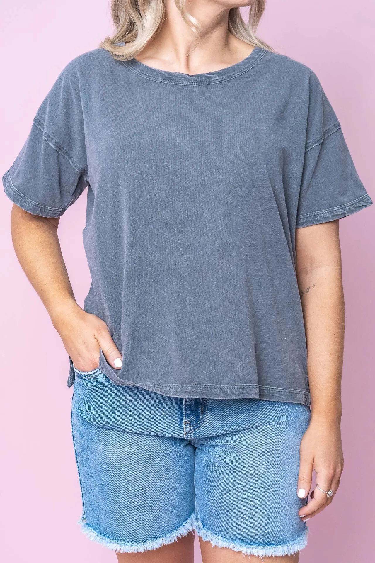 Marley Tee in Washed Black - Foxwood sold by Always Alice product image thumbnail 3