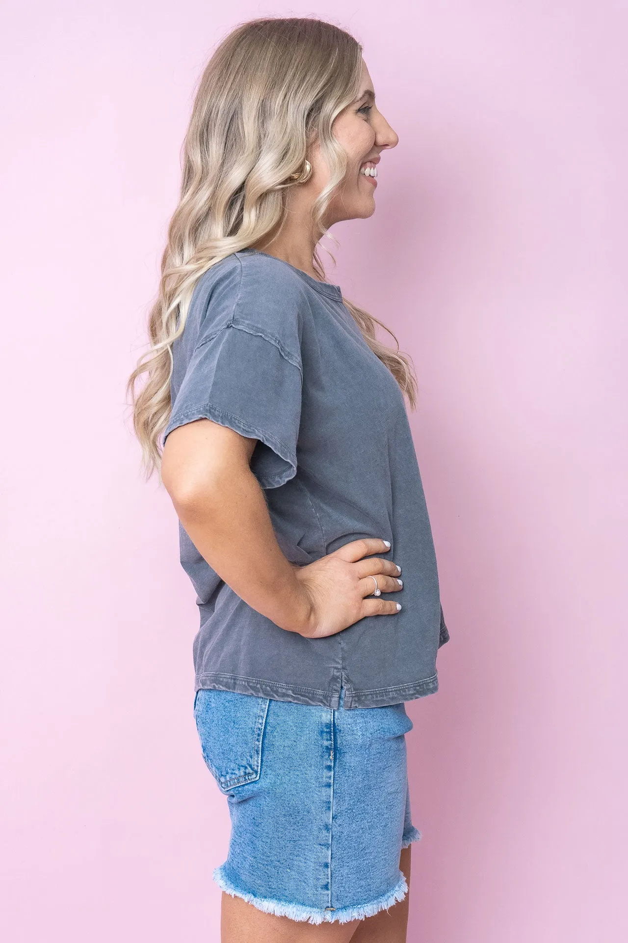 Marley Tee in Washed Black - Foxwood sold by Always Alice product image thumbnail 4