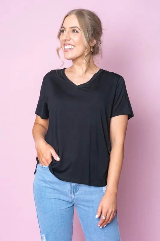 Bea Tee in Black - Final Sale sold by Always Alice