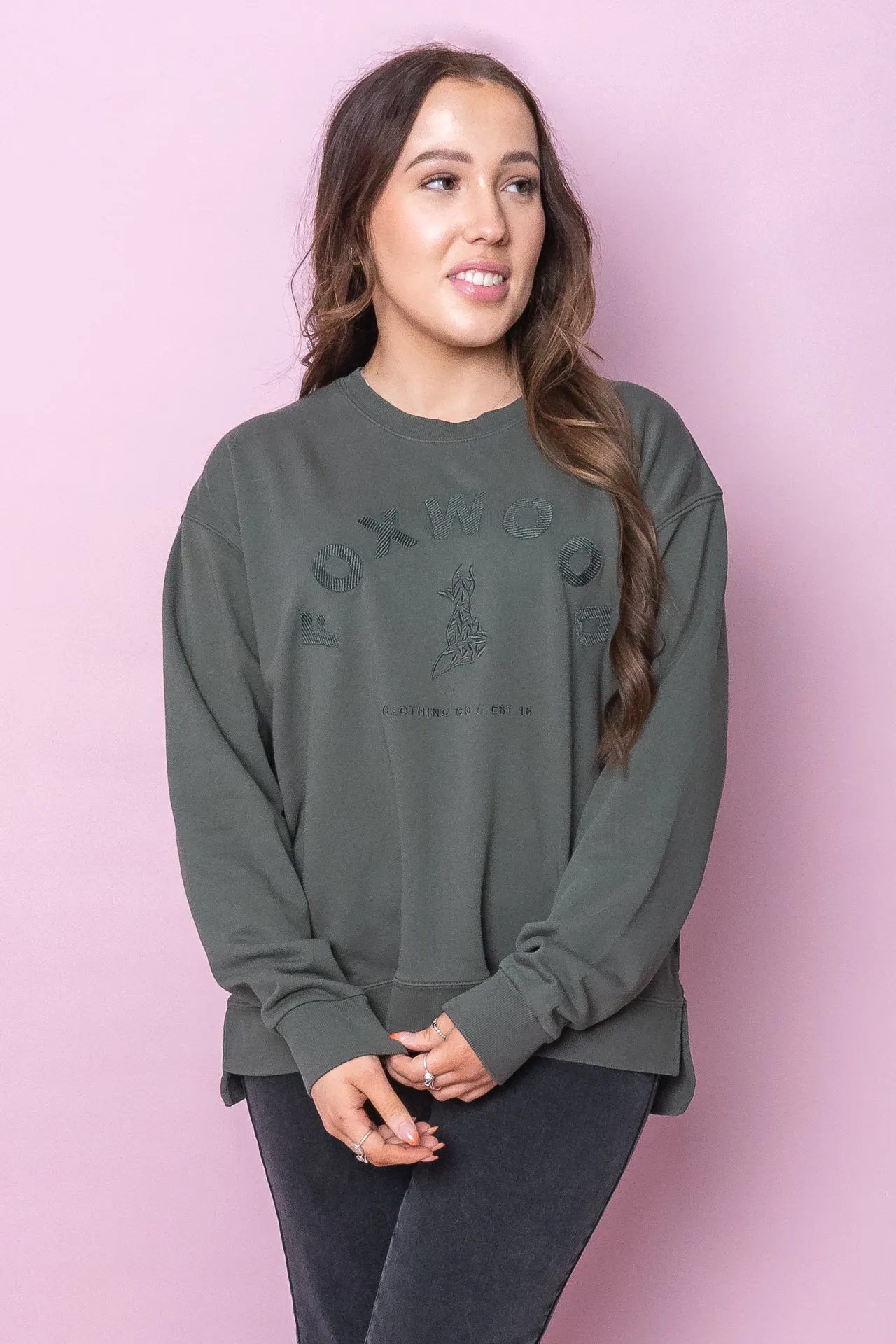 Effortless Crew in Khaki - Foxwood sold by Always Alice