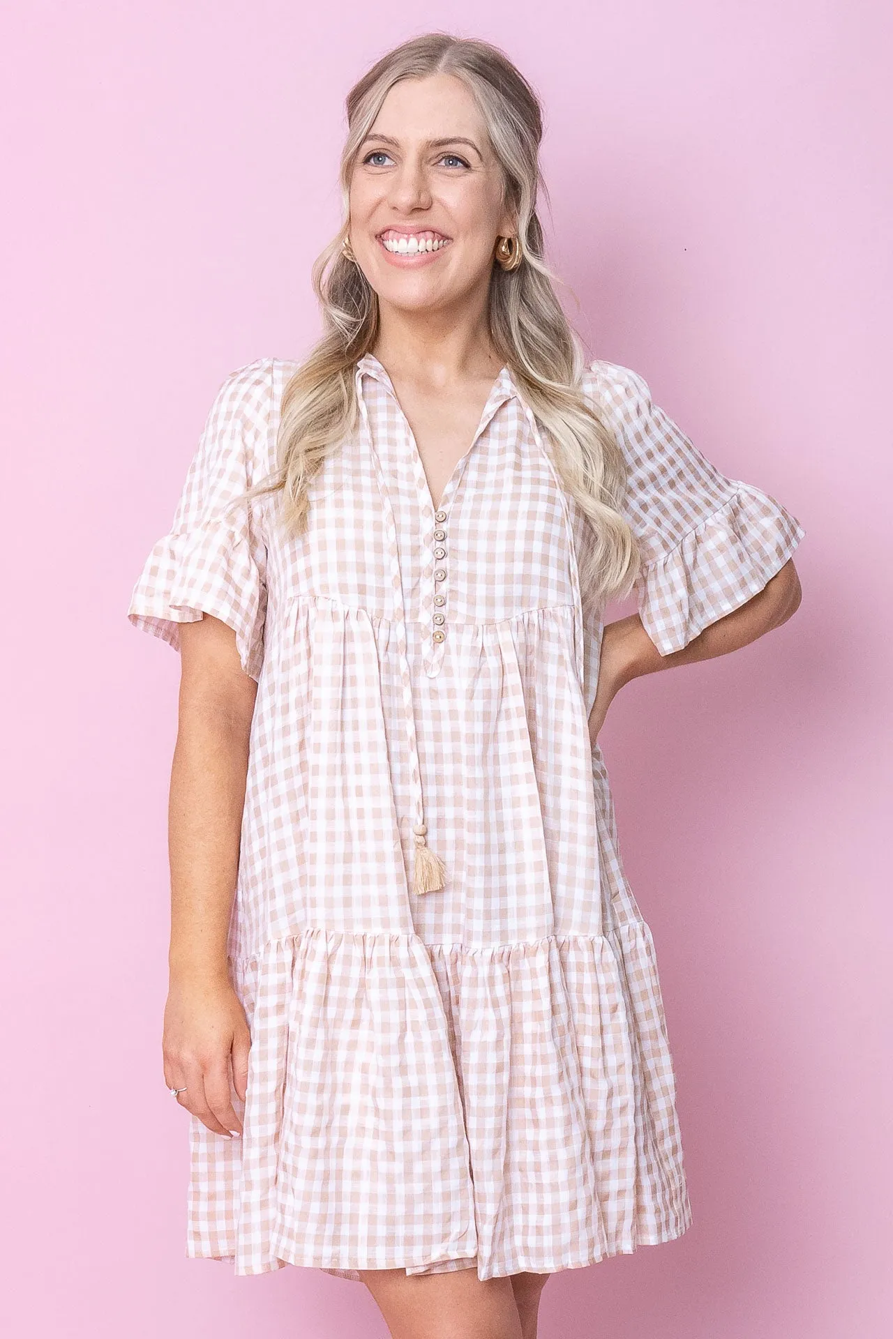 Laynie Dress in Latte sold by Always Alice