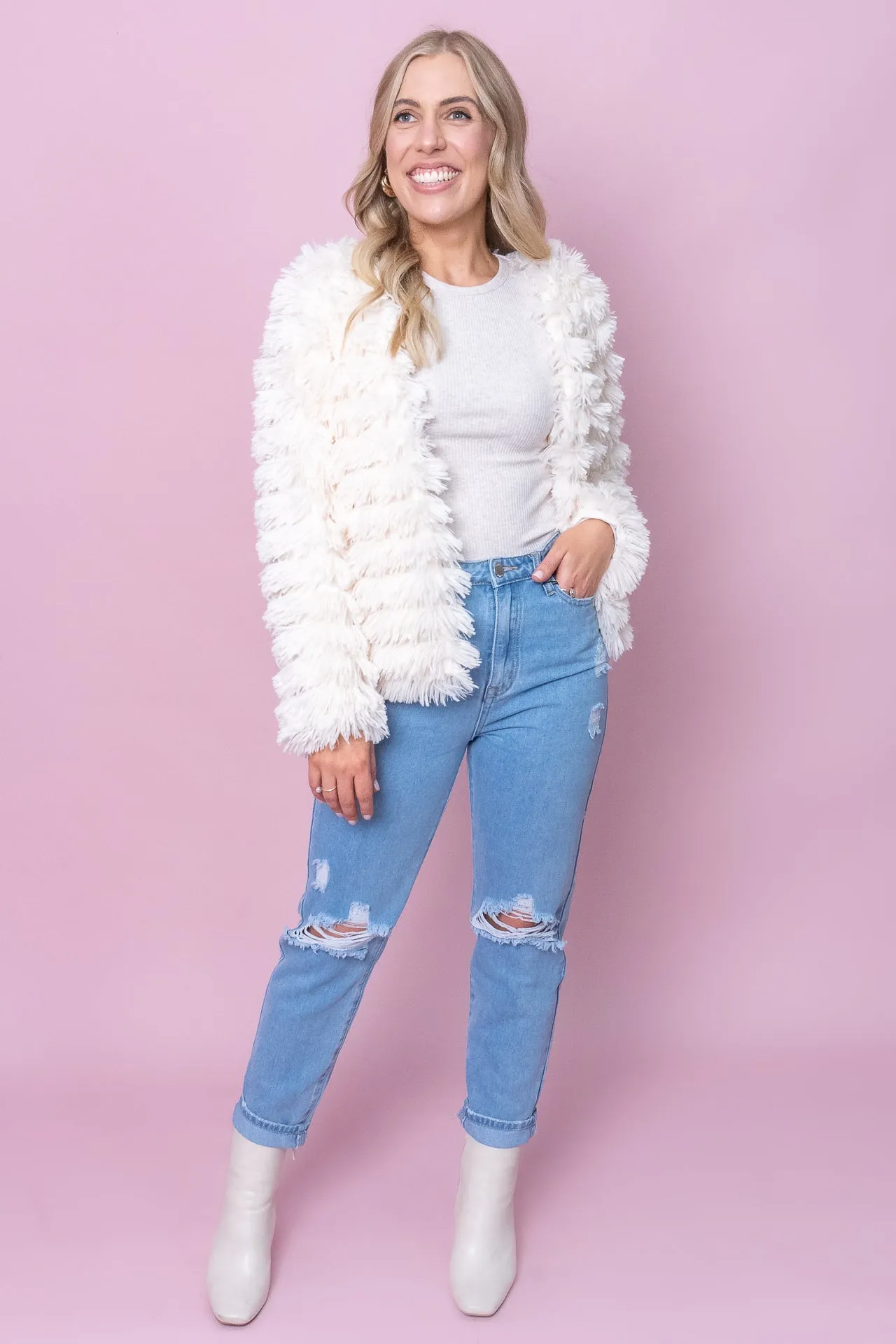 Trudy Jacket in Cream sold by Always Alice