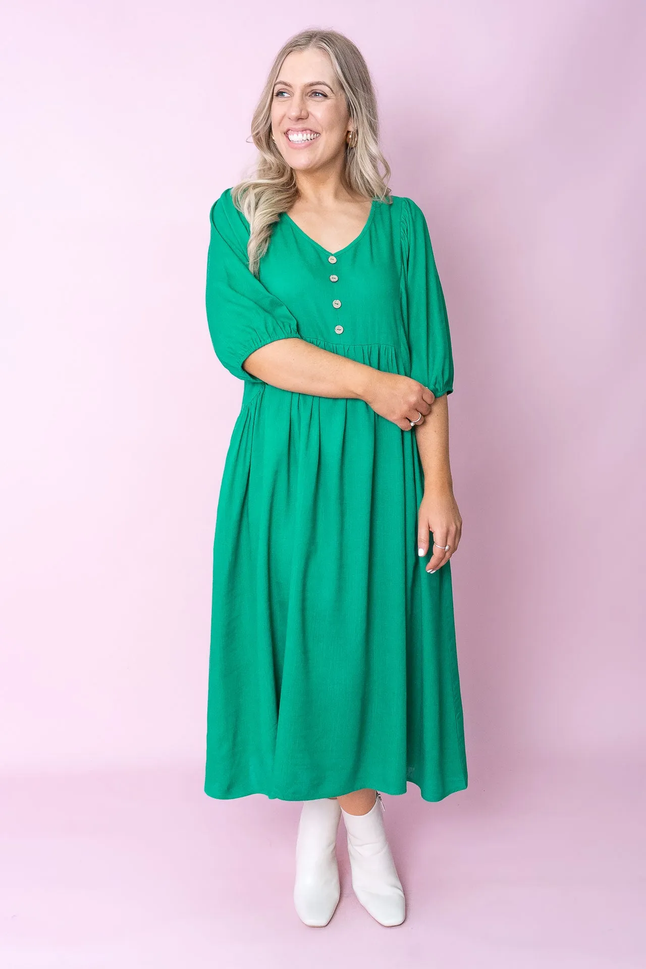Emery Midi Dress in Emerald sold by Always Alice product image thumbnail 2