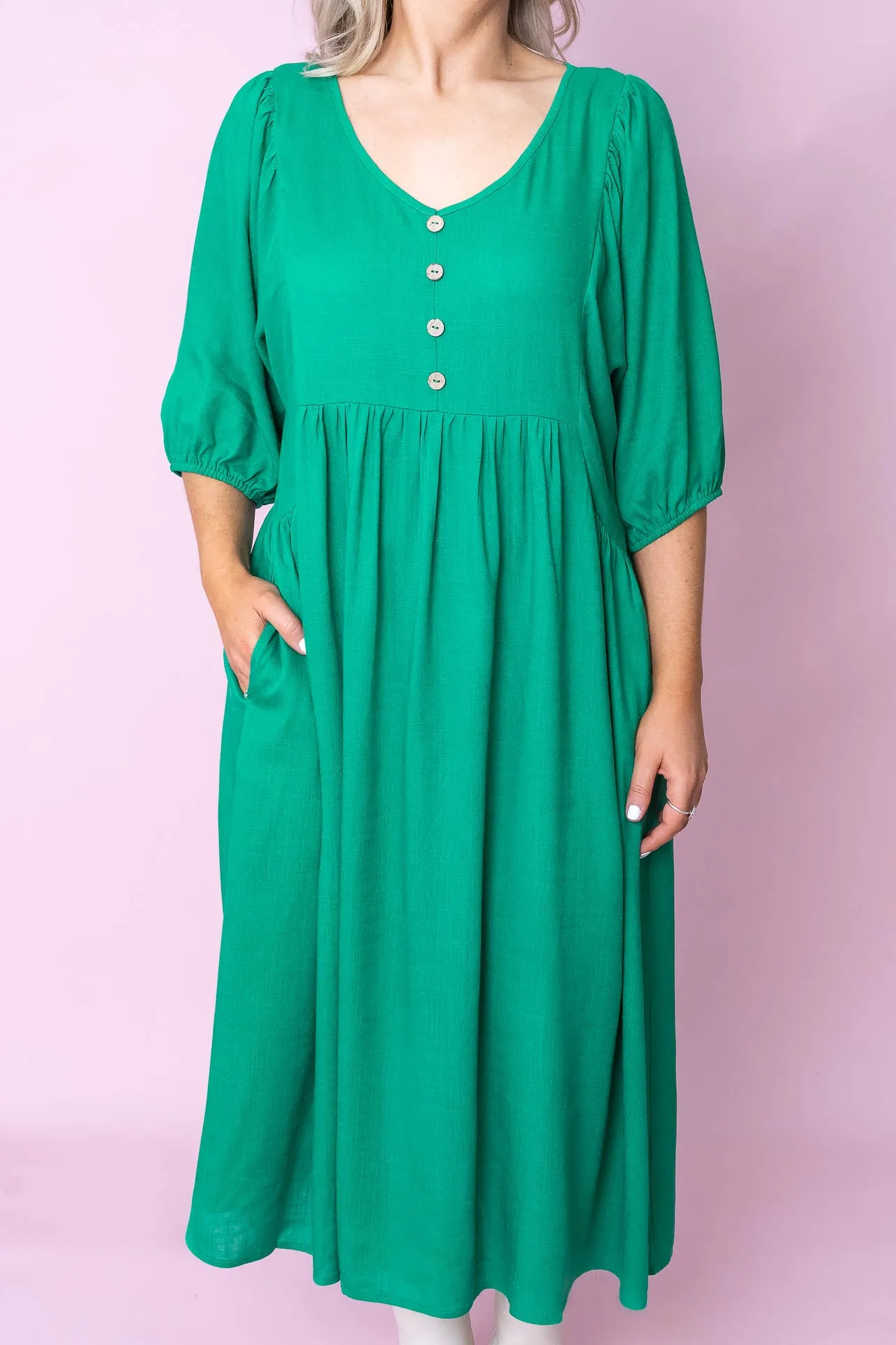Emery Midi Dress in Emerald sold by Always Alice product image thumbnail 4