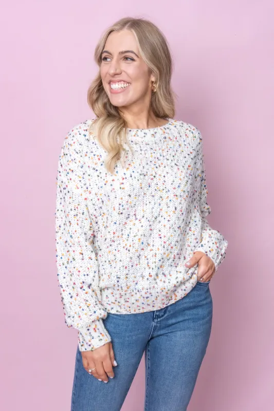 Zerah Jumper in White Multi sold by Always Alice