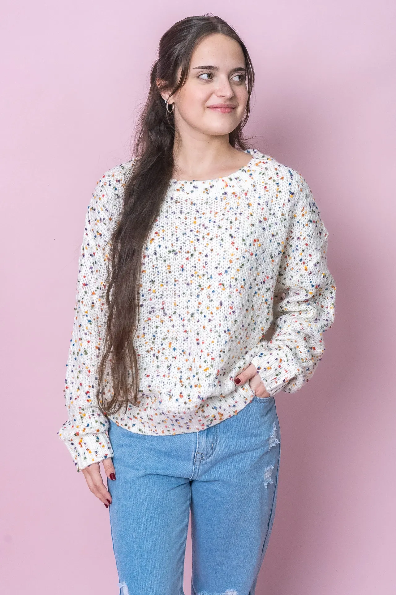 Zerah Jumper in White Multi sold by Always Alice product image thumbnail 3