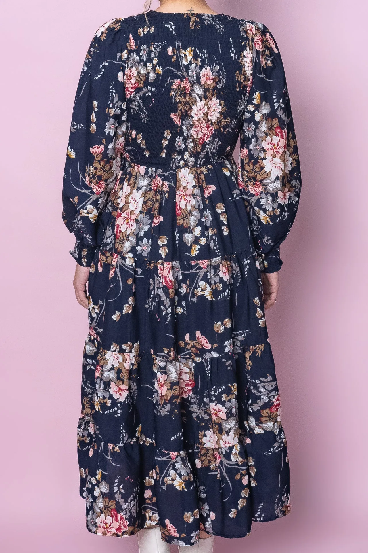 Nella Floral Midi Dress in Navy sold by Always Alice product image thumbnail 5