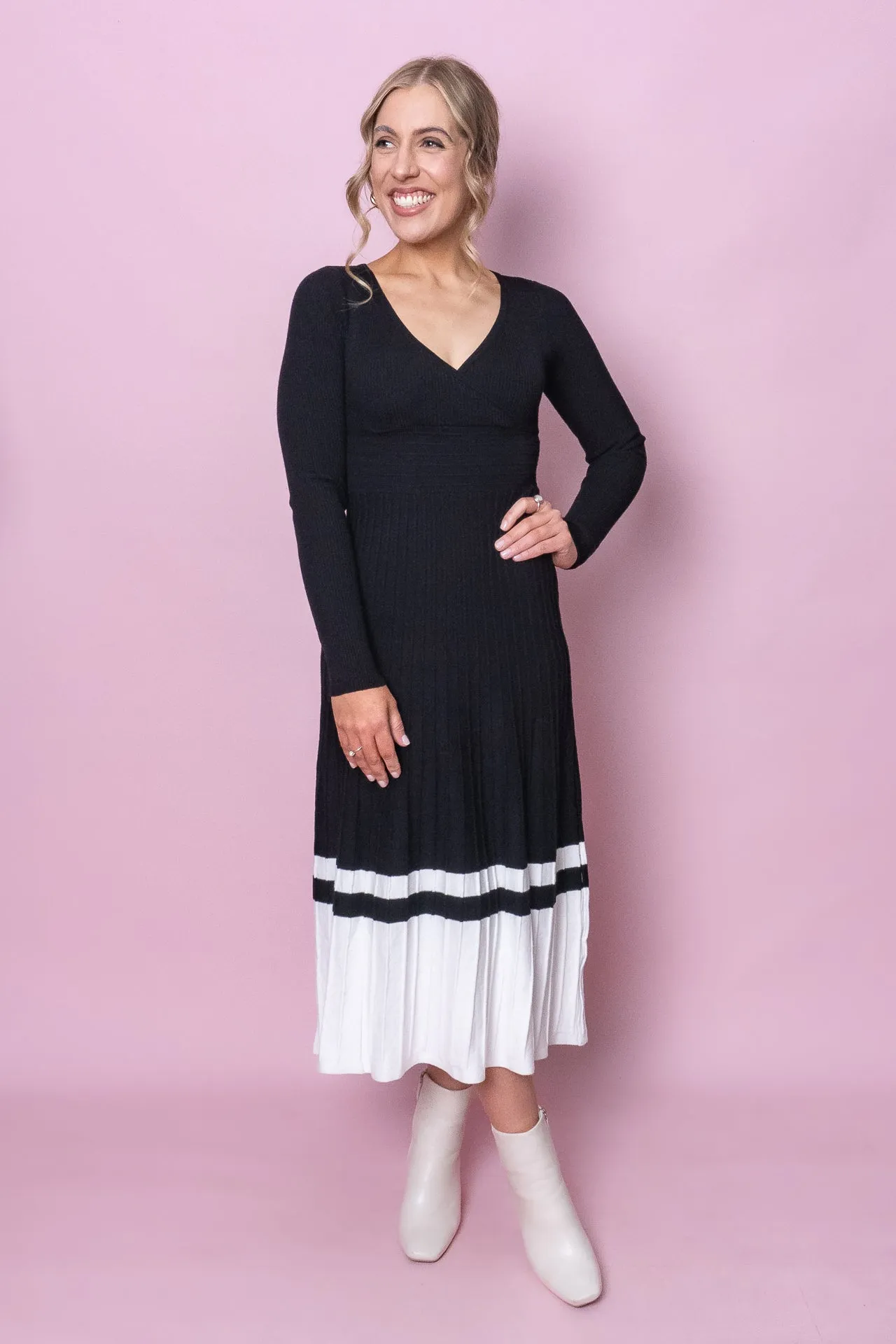 Zorina Knit Dress in Black sold by Always Alice