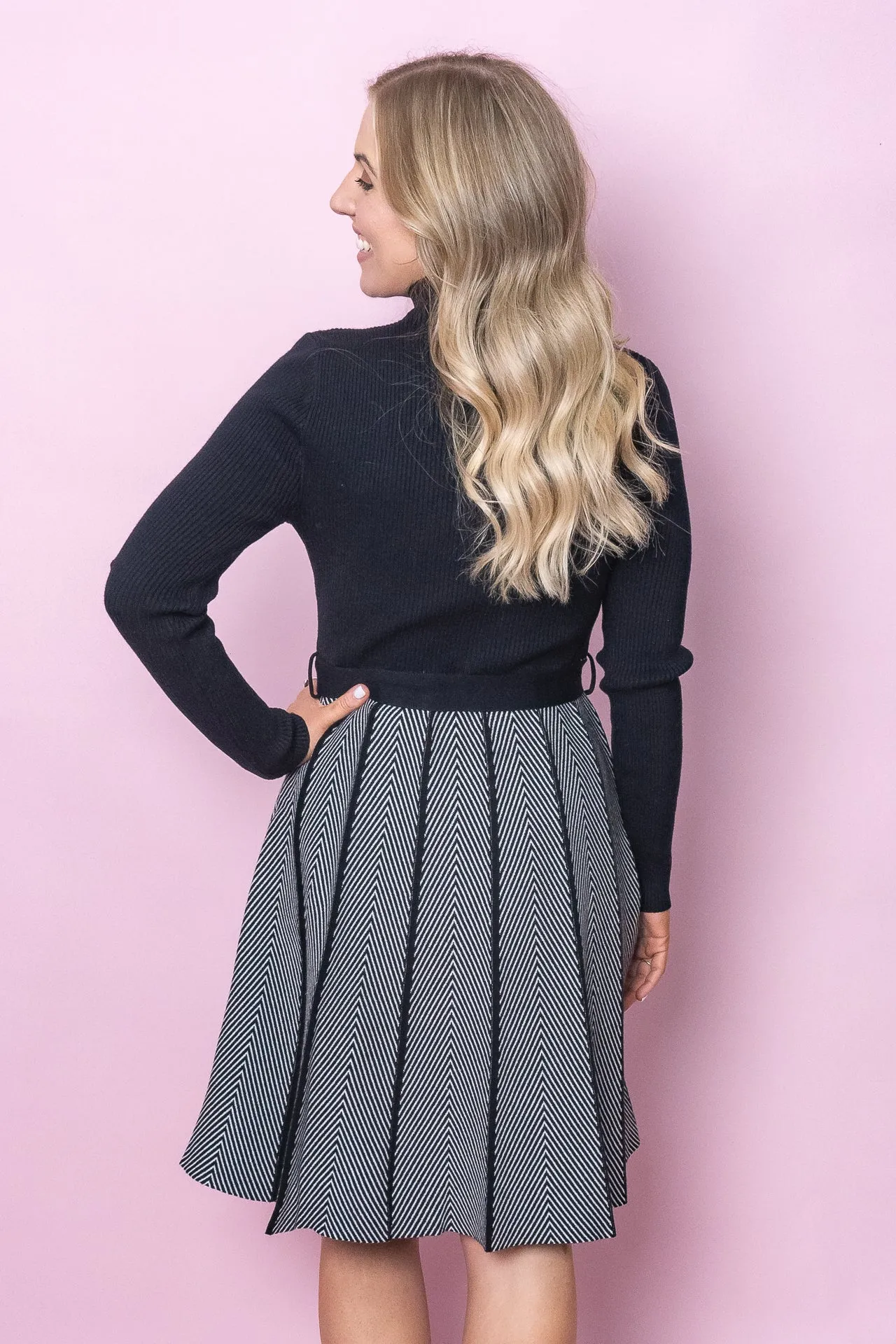 Isabelle Dress in White/Black sold by Always Alice product image thumbnail 5