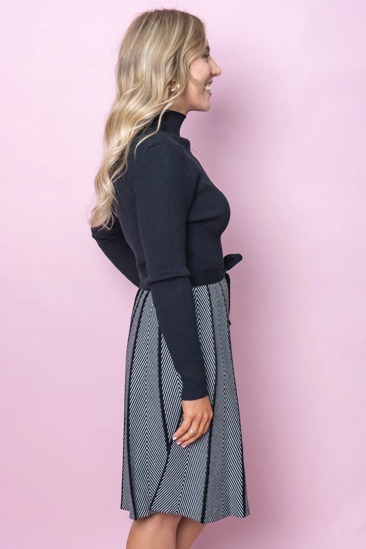 Isabelle Dress in White/Black sold by Always Alice product image thumbnail 4