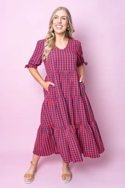 Romy Midi Dress in Watermelon sold by Always Alice