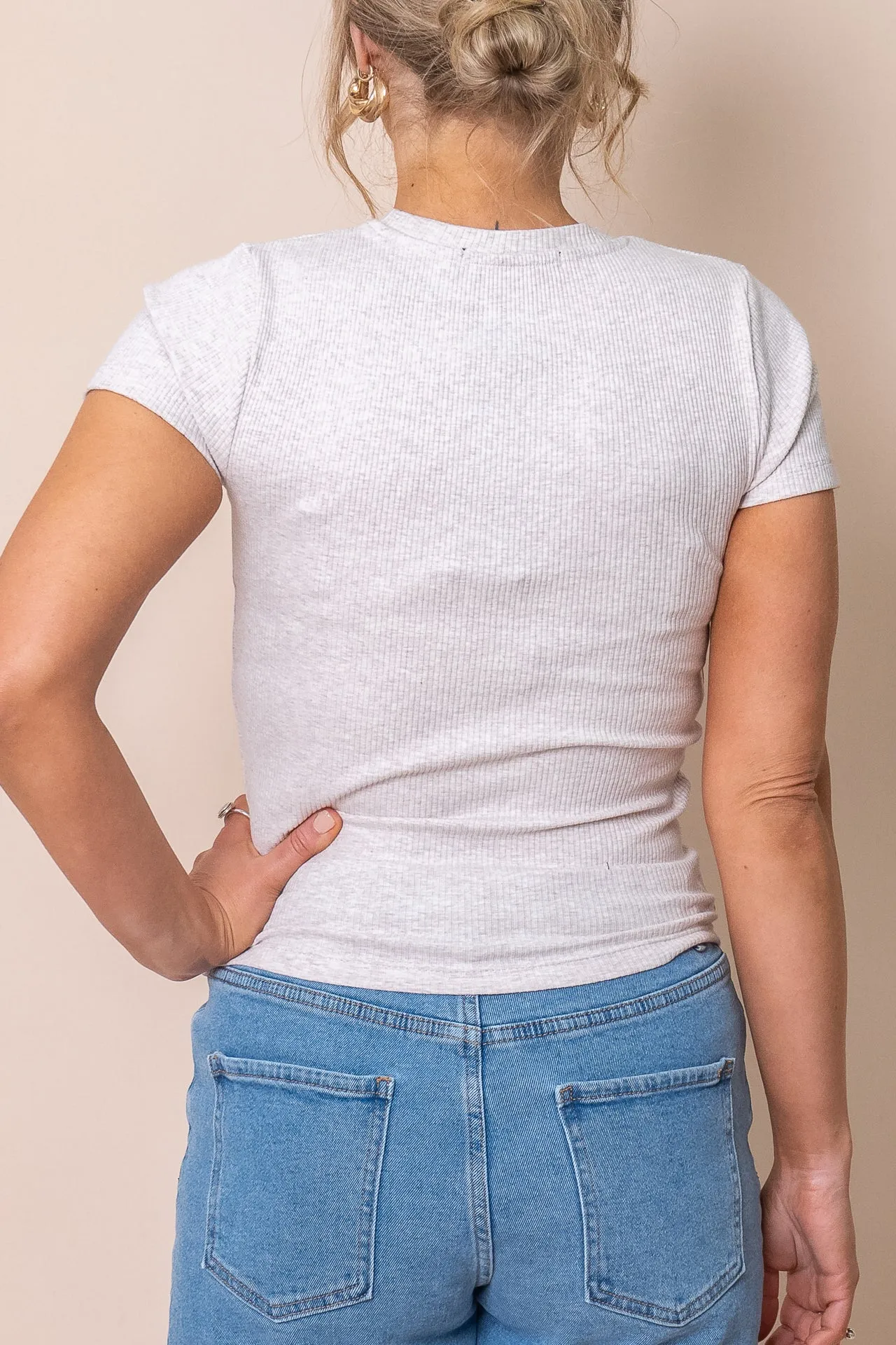 Bella Tee in Oatmeal - Silent Theory - Final Sale sold by Always Alice product image thumbnail 5