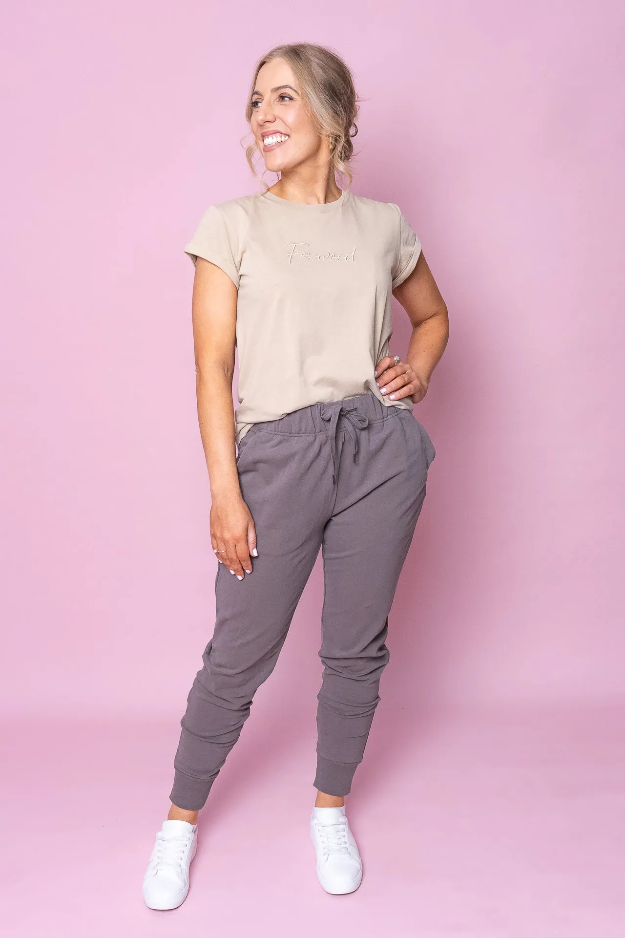 Lazy Days Joggers in Stone - Foxwood sold by Always Alice