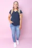 Manly Vee Tee in Navy - Foxwood sold by Always Alice