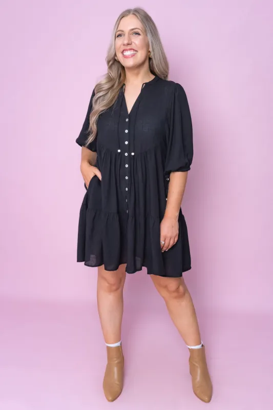 Teyla Dress in Black sold by Always Alice