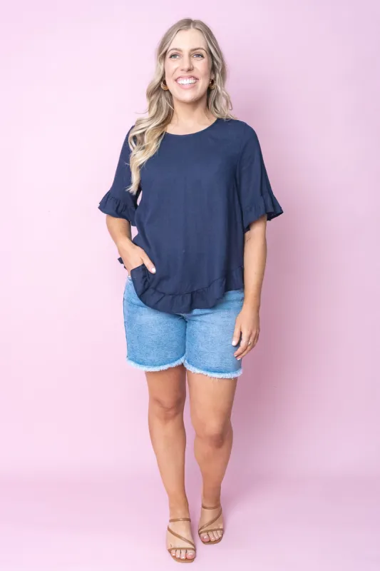 Bo Top in Navy sold by Always Alice