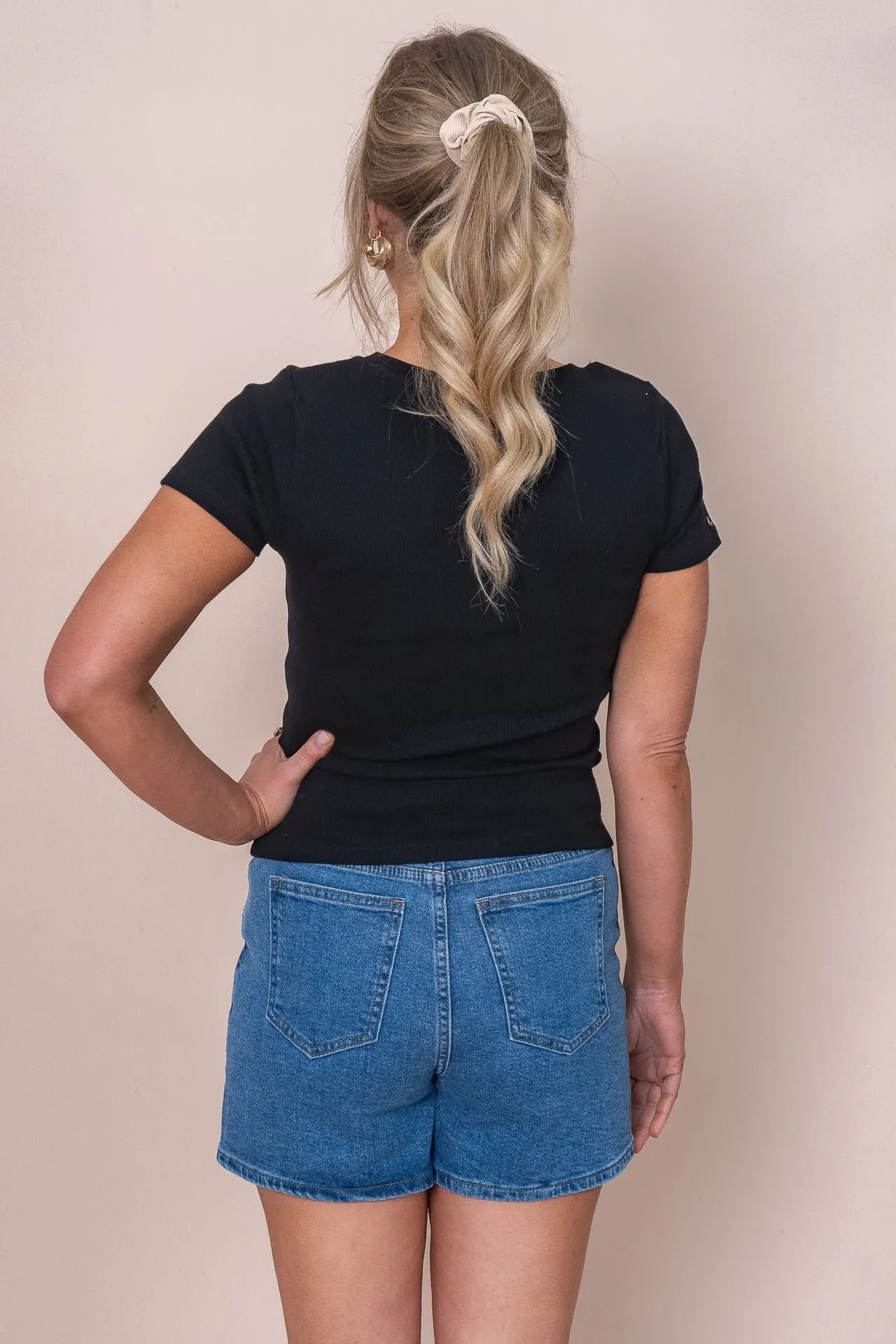 Lottie V-Neck Tee in Black - Silent Theory - Final Sale sold by Always Alice product image thumbnail 5