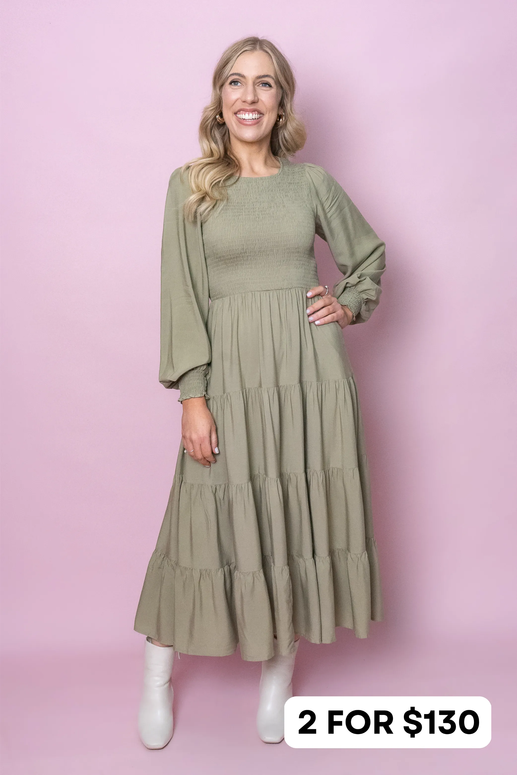 Samaria Dress in Sage sold by Always Alice product image thumbnail 2