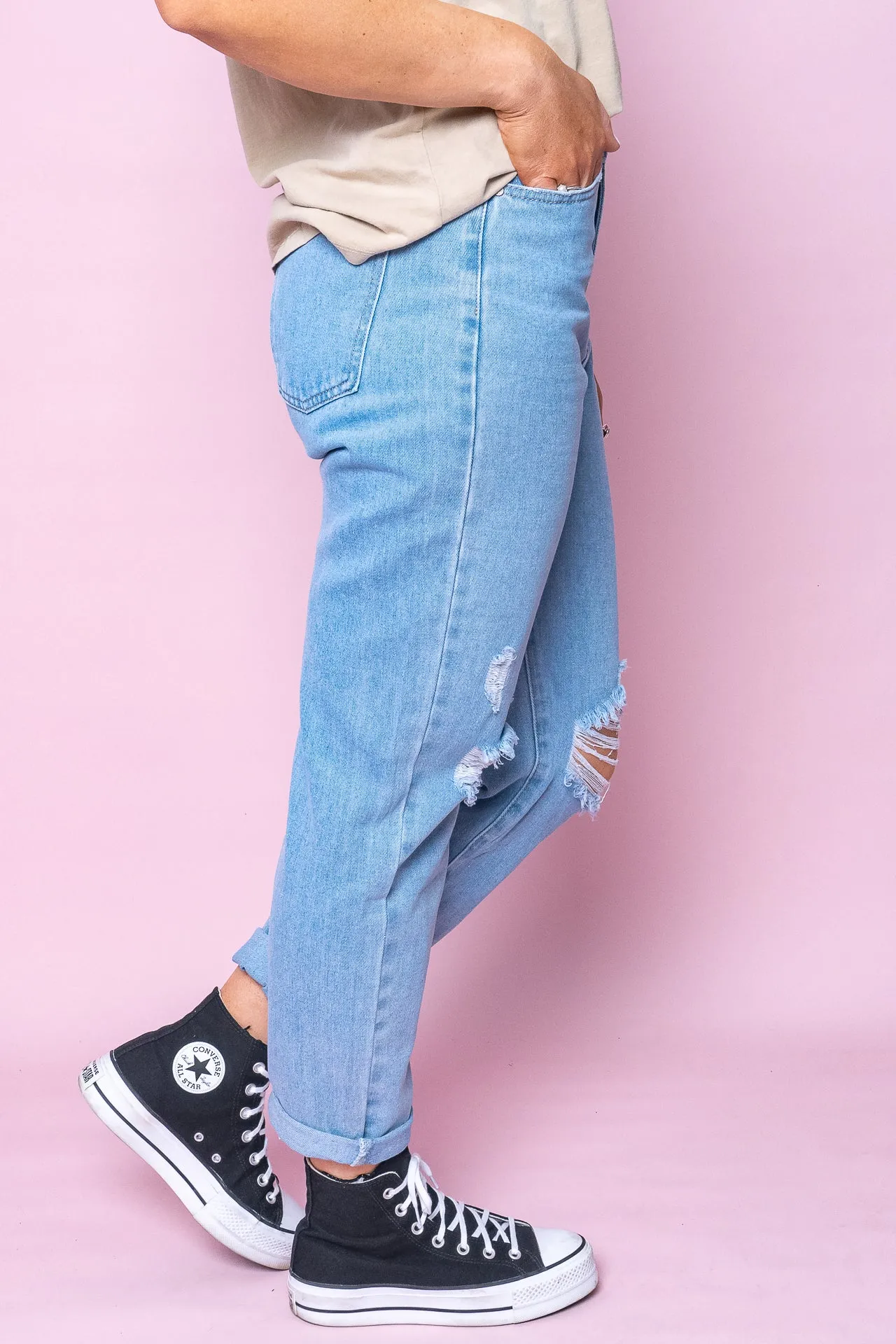 Cleo Denim Jeans in Light Blue sold by Always Alice product image thumbnail 4