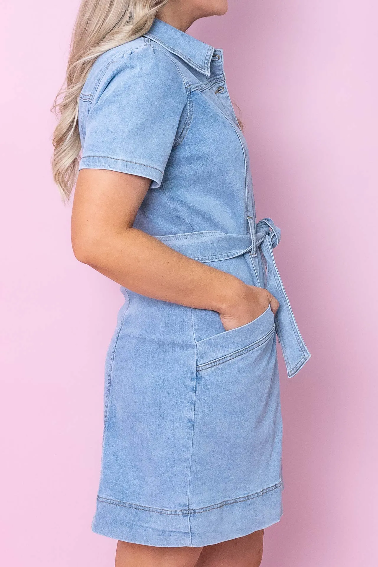 Heidi Dress in Light Denim - Final Sale sold by Always Alice product image thumbnail 4