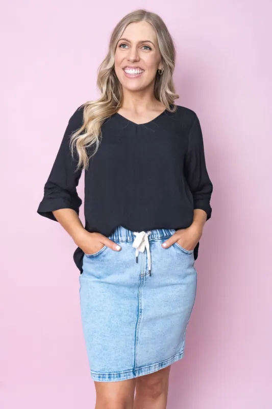 Morgan Top in Black sold by Always Alice