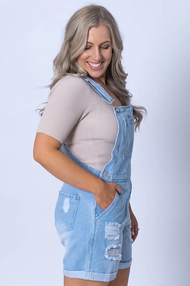 Jayla Overalls in Light Denim sold by Always Alice product image thumbnail 4