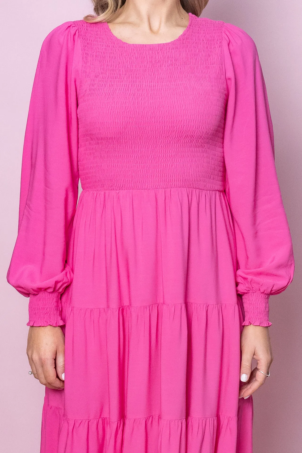 Samaria Midi Dress in Bright Pink sold by Always Alice product image thumbnail 4