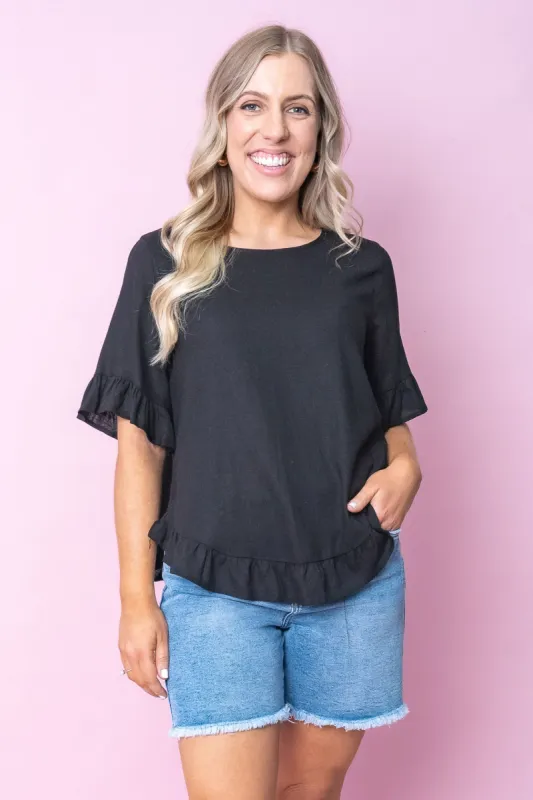 Bo Top in Black - Final Sale sold by Always Alice