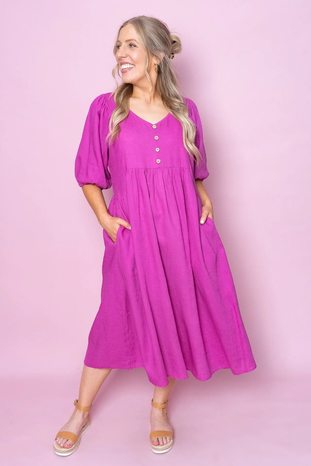 Emery Dress in Grape sold by Always Alice