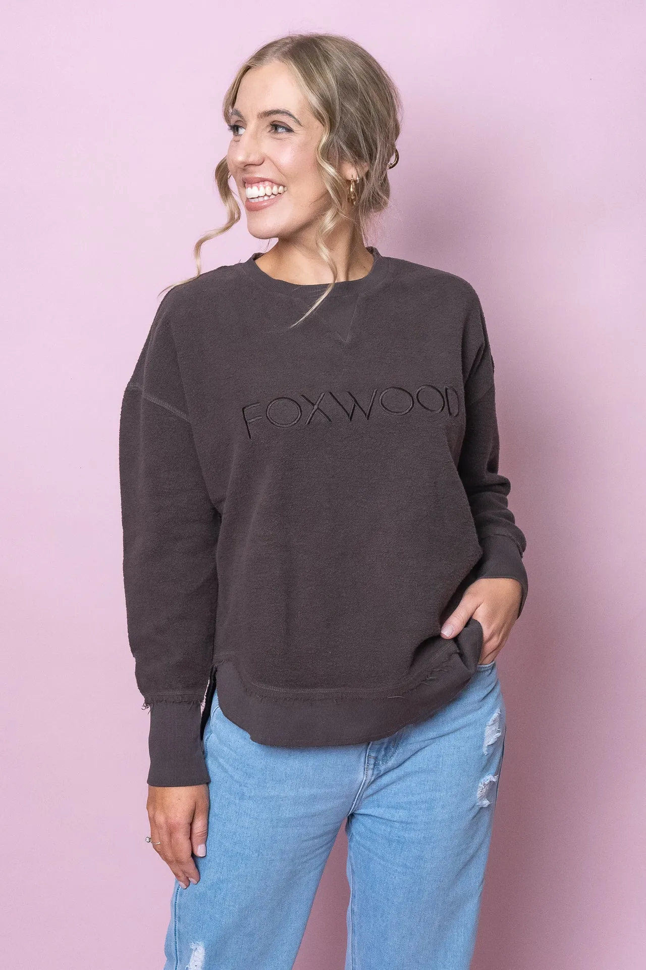 Cozy Simplified Crew in Brown - Foxwood sold by Always Alice