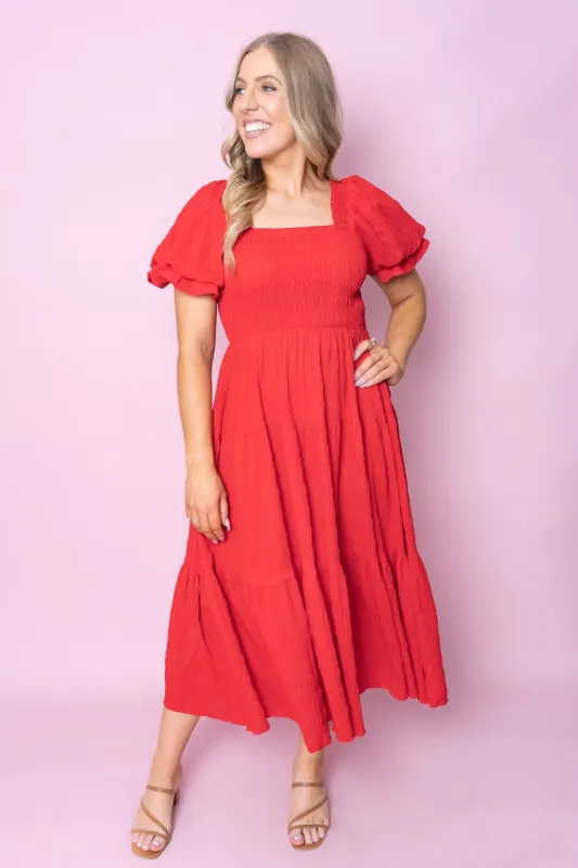Eloise Dress in Red sold by Always Alice