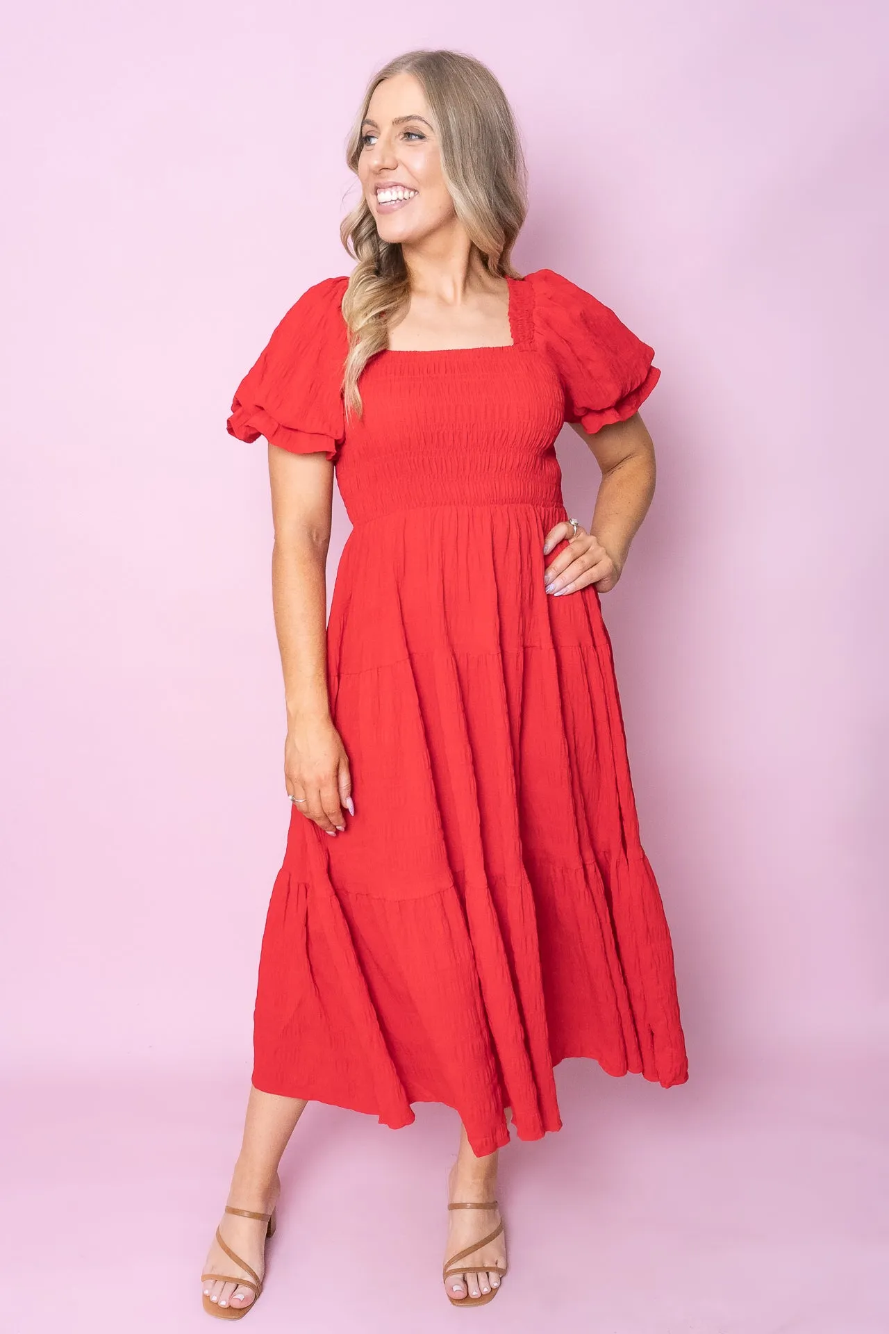 Eloise Dress in Red sold by Always Alice