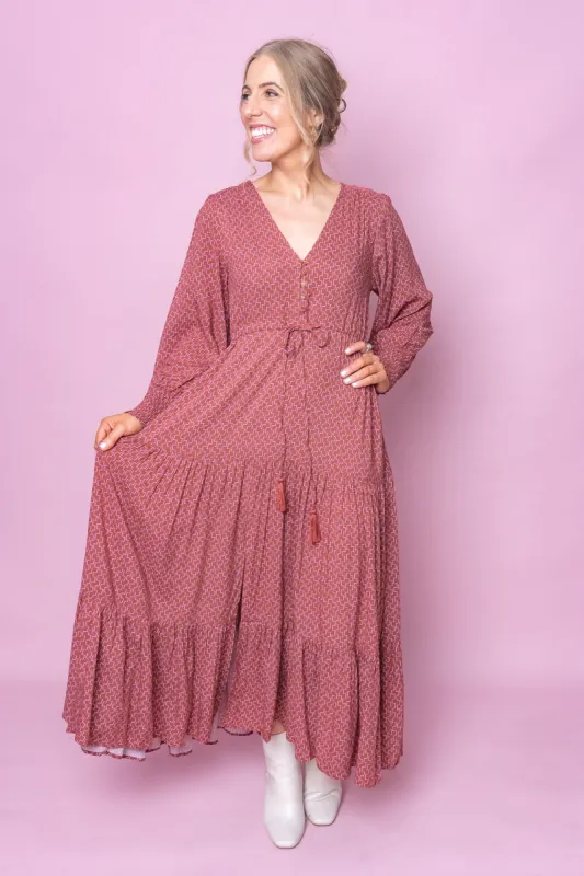 Calypso Dress in Cinnamon sold by Always Alice