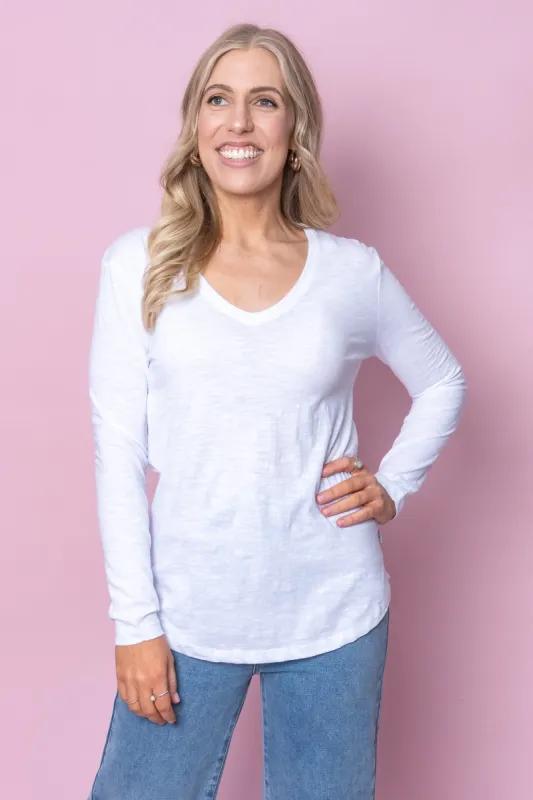 Marvellous L/S Top in White - Silent Theory - Final Sale sold by Always Alice