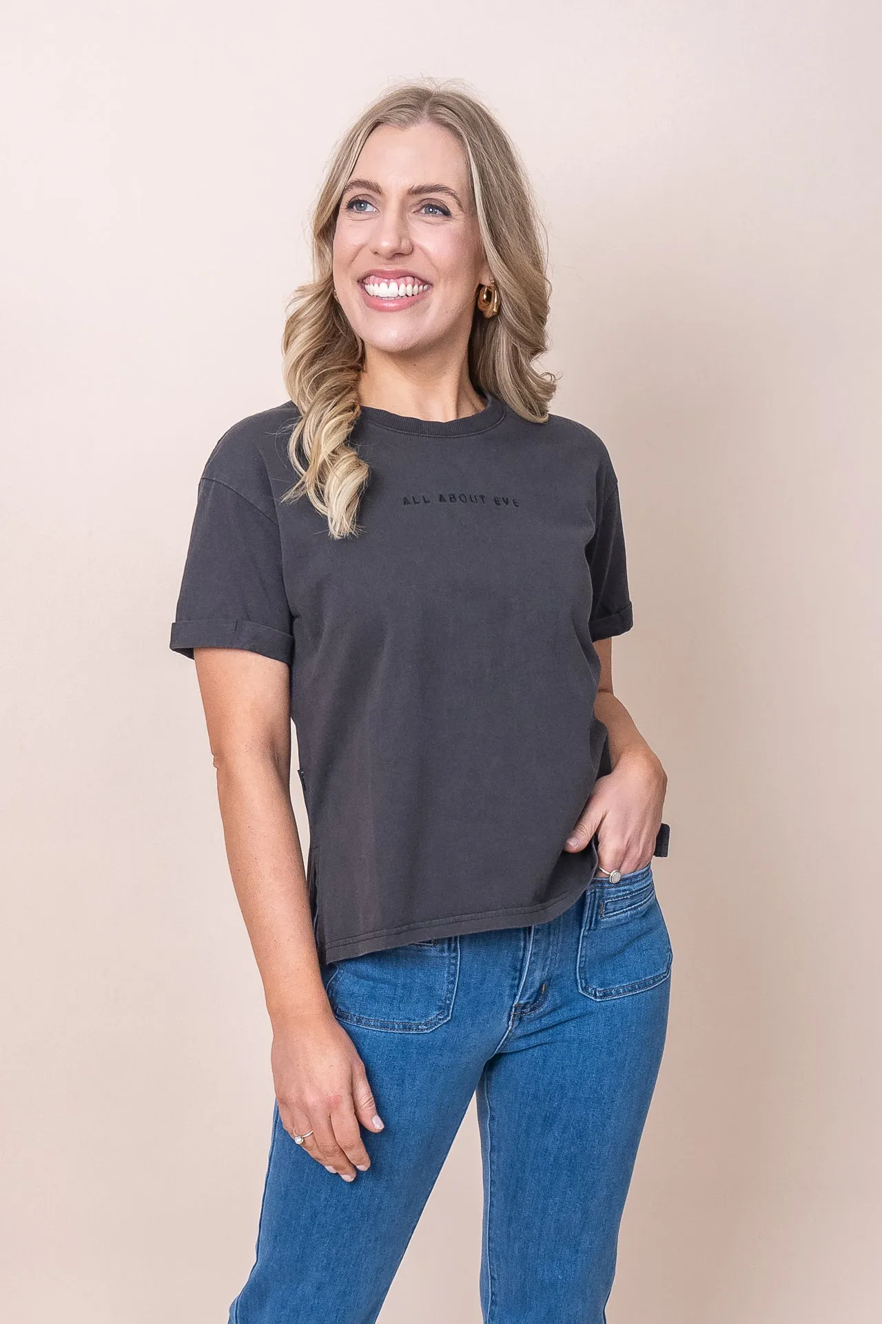 AAE Washed Tee in Washed Black - All About Eve sold by Always Alice product image thumbnail 2